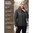 thumbnail image 6 of TRYSIL Women's Puffer Jacket Hooded Warm Down Lightweight Full-Zip Packable Quilted Winter Outdoor Coat,Size(S-2XL), 6 of 9