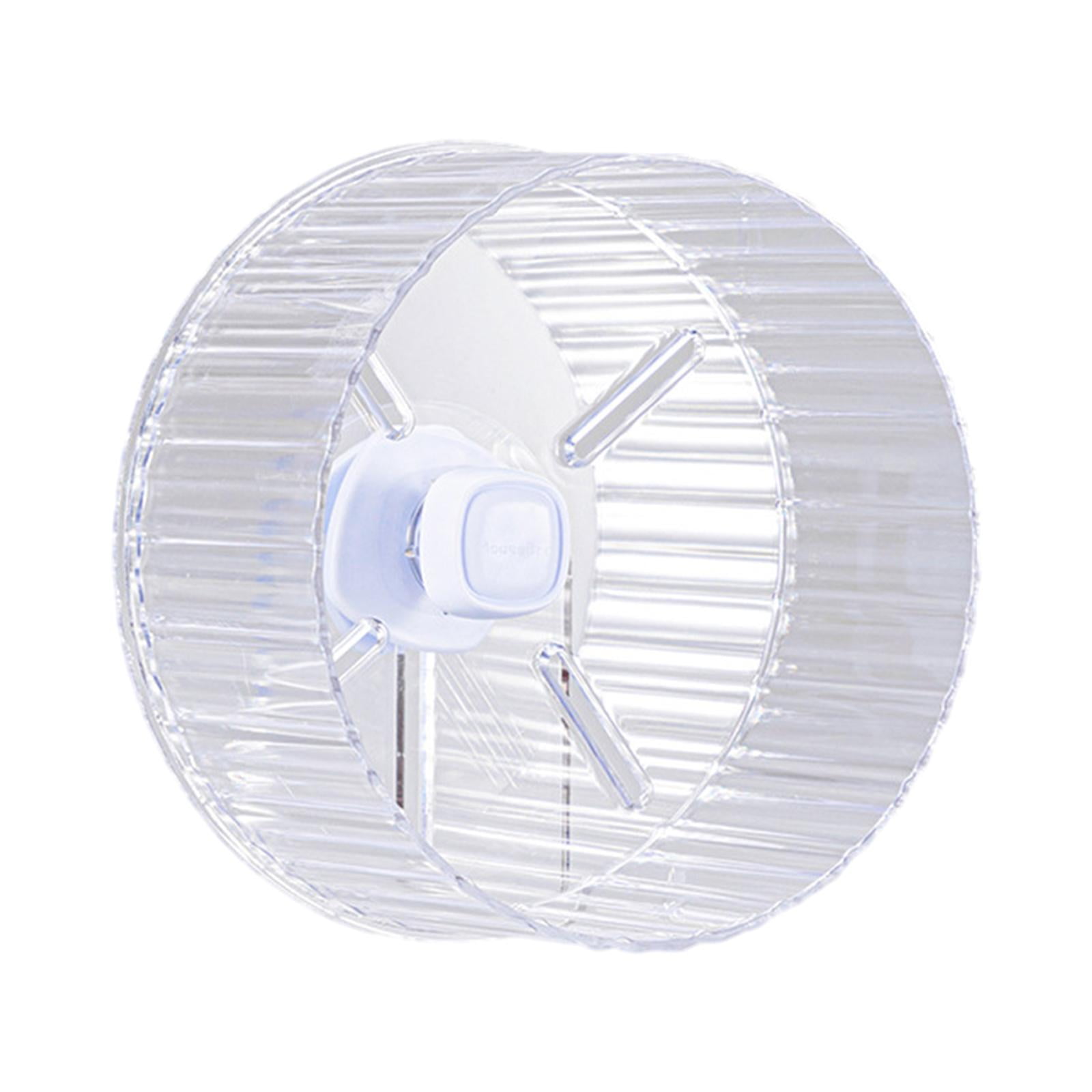 Hamster Exercise Wheels Round Small Pets Sports Toys Hamster Accessories Quiet for Dwarf Other Small Animals Rat Mice Gerbils Clear 21cm No Stands