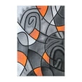 thumbnail image 2 of BizChair Modern Contemporary Area Rug, Orange Grey Black (5 Feet X 7 Feet), 2 of 7