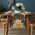 thumbnail image 2 of Yellow Gnomes Table Runner - 108 Inch Long, Kitchen Dining Table Runner Dresser Scarves, Bee Daisy Honey Vintage Farmhouse Decor for Coffee Tables Wedding Party Banquet, 2 of 8