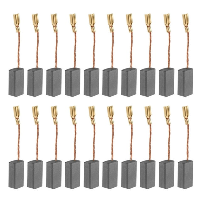 Cepillos de Carbono Para Motor Eléctrico de 20 piezas, Cepillo de Carbón reemplazable, Grandes Cepillos Conductores