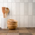 thumbnail image 6 of The Tile Life Zellige 2.5" x 8" Blanco Glossy Ceramic Subway Wall Tile, Case of 42, 6 of 15
