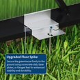 thumbnail image 2 of Senfot 6 x 10ft Walk-in Greenhouse Heavy-Duty Aluminum Frame Polycarbonate Panels Easy Assembly Roof Vent Ground Anchors Sliding Lockable Door for Backyard Black, 2 of 8
