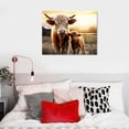 thumbnail image 4 of GOSMITH Highland Cow Wall Art Canvas Farmhouse Wall Decor Cow Prints Poster Animal Picture for Living Bedroom Bathroom Decor, 4 of 4