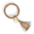 thumbnail image 6 of DODOING Wristlet Round Key Ring Chain Leather Oversized Bracelet Bangle Keychain Holder Tassel for Women Girl, 6 of 6