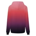 thumbnail image 4 of Jinhomg Plus Size Trendy Hoodies for Women Oversized Casual Gradient Color Sweatshirts Loose Comfort Long Sleeve Kangaroo Pocket Pullovers with Drawstring Pink L, 4 of 5