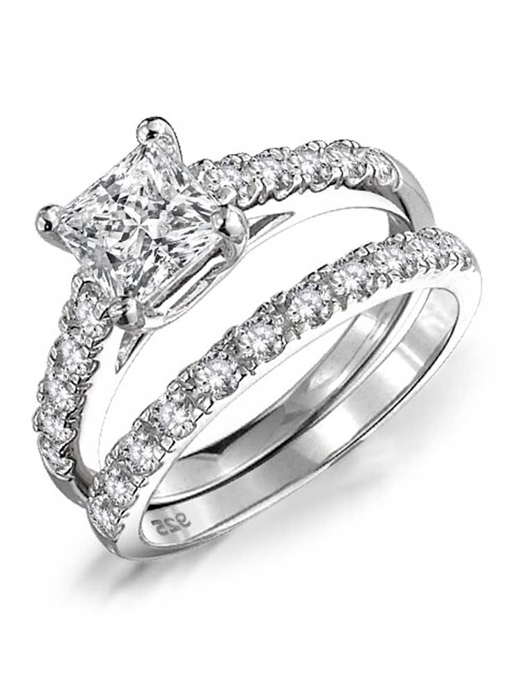 cubic zirconia engagement rings princess cut