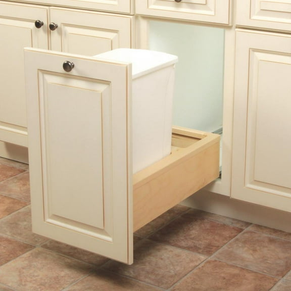 11-1/4 in. x 22-3/8 in. x 19-1/4 in. 35 Qt. Undermount Soft-Close Single Trash Can