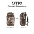 thumbnail image 6 of RTIC Road Trip Backpack, Water Resistant, Mesh Back Panel, 20 Liters, Olive Midnight Camo, 6 of 7