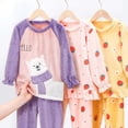 thumbnail image 4 of Pijamas de Navidad para niños y niñas, ropa de dormir de lana, conjunto de ropa de casa para niños pequeños, pijamas de invierno de unicornio de dibujos animados, 4 of 4