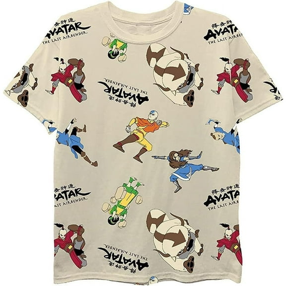 Boys Avatar Short Sleeve T-Shirt - Avatar The Last Airbender T-Shirt- Sizes 8-20