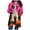Hot Pink, variant on Women's Halloween Cat Pumpkin Cardigan Long Sleeve Open Front Knit Outwear Over Coats Plus Size Knit Sweater Top Pink S