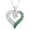 Green, variant on Diamoness Women’s Sterling Silver CZ Cross Necklace, 18” Chain