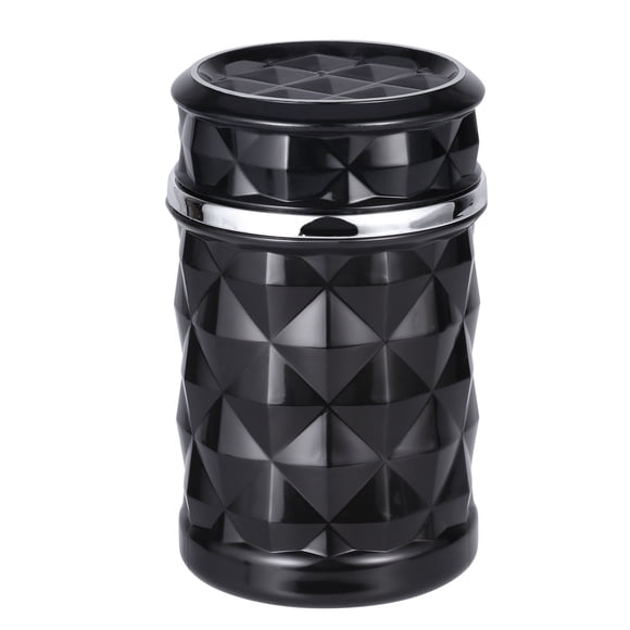 KAKOWELY car ashtray Car Ashtray Smokeless Auto Cigarette Ash Holder with Blue LED Light for Car Cup Holder (Black)2.95"X2.95"X4.72"