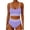 Purple, variant on PRINxy Women's Summer Multi‑Color Eyelet‑Detail Padded Bikini Swimsuit Set 2‑Piece Beach Pool Swimwear Black L