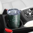 thumbnail image 5 of 20oz Tumblers Dark Green Christmas Tree Pattern Stainless Steel Vacuum Insulated Double Wall Travel Tumbler Cups Mug with Lid and Straw,Cleaning Brush for Cold & Hot Drinks, 5 of 7