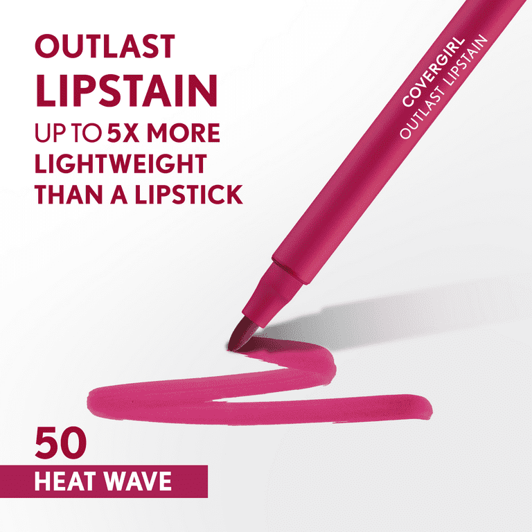 LIP×LIP タオル Covergirl Outlast Lipstain, 25 Tangelo, Red, 0.05 fl oz