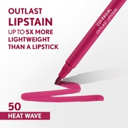 COVERGIRL Outlast Lipstain, 50 Heat Wave, Pink, 0.05 fl oz