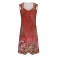 thumbnail image 4 of vestido de verano casual sin mangas para mujer cubre swing casual vestido de camiseta sin mangas suelto rojo / m, 4 of 5