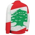 thumbnail image 6 of Lebanon Flag Baseball Jersey Fashion Ribbed Sleeve Man Women's Jacket Motion Tops XXS-6XL, 6 of 7