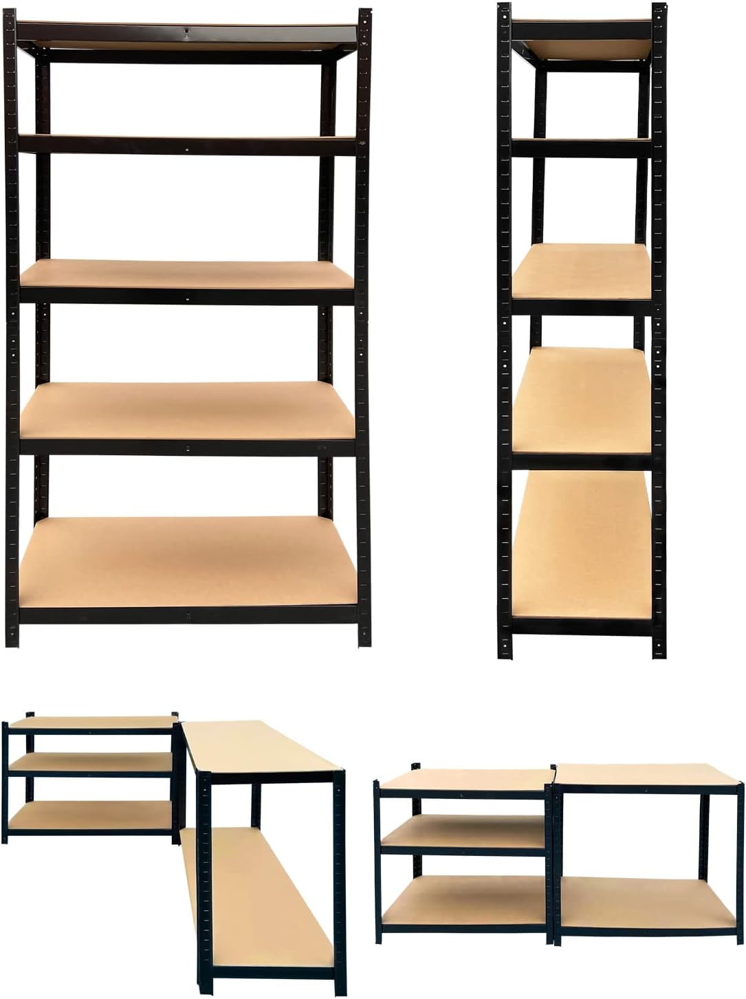 Garage Shelving Units, 5 Tier Metal Shelves for Storage, Storage Shelves Kitchen Shelves