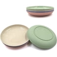 thumbnail image 6 of 4 Pcs 7 Inch Lightweight Wheat Straw Plates, Unbreakable Dinner Plate, Toddler, Anti-fallen, Dishwasher Microwave Safe Plates (4 colors), 6 of 7
