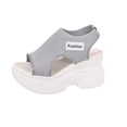 thumbnail image 2 of Elvqul Womens Beach Sandals Ankle Strap Walking Platform Wedge Sandals Summer Outdoor Dressy Casual Holiday Open Toe Shoes for Women, 2 of 9