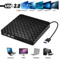 thumbnail image 1 of Unidad Externa perfecl USB 3.0 DVD RW CD Writer Drive Burner Reader Player Para PC Negro, 1 of 8