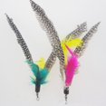 thumbnail image 6 of Pet Cat Interactive Exercise Toy for Solving Boredom Tease Cat Wand Toy with Colorful Feather Head, 6 of 11