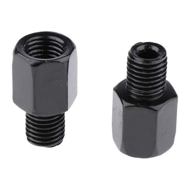 5x Espejo retrovisor lateral para motocicleta Scooter RH 10 mm - Adaptador RH 10 mm Negro , 5 piezas