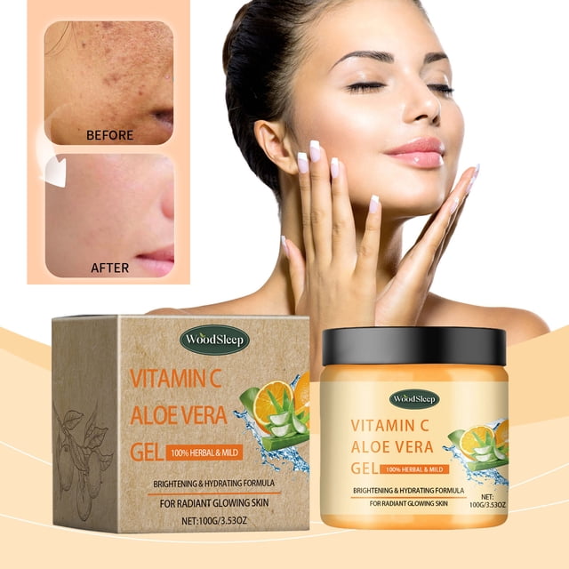Bilqis Deals Vitamines Gel d'Extrait d'Aloès Raffermissant Peau Hydratante en Profondeur après Réparation du Soleil 100 g