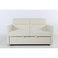 thumbnail image 2 of Bowery Hill Contemporary Microfiber Sleeper Sofa In Cream Finish, 2 of 18