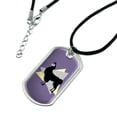 thumbnail image 2 of Gothic Llama Military Dog Tag Pendant Necklace with Cord, 2 of 4