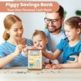 thumbnail image 3 of Buddy N Buddies Electronic Piggy Bank ATM Password Fingerprint Money Box Saving Box Fingerprint Coin Money Box Yellow House, 3 of 7