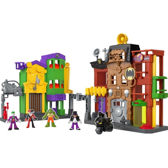 Fisher-Price Imaginext DC Super Friends Batman Toy, Crime Alley Playset with Figures & Accessories for Preschool Kids Ages 3 Years