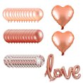 thumbnail image 2 of Letter Balloon Set Latex Aluminum Foil Balloons with Ribbons Latex Letter Balloon Set; Wedding Ceremony Party Decoration, 2 of 7
