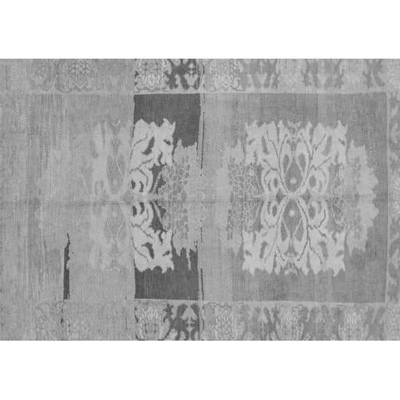Ahgly Company Indoor Rectangle Abstract Gray Modern Area Rugs, 5' x 7'