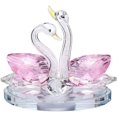 thumbnail image 1 of Adornos decorativos de cisne doble de cristal, estatuas de cisnes amantes, figuras coleccionables de cristal, regalos para mujeres, mamá, niñas, Navidad,, 1 of 5