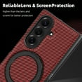 thumbnail image 5 of Allytechgroup for Samsung Galaxy Z Fold 7 Case with Kickstand, Support Wireless Charging Protection Against Drops & Bumper Reliable Lens & Screen Protection Shockproof Magnetic Back Cover, Red, 5 of 7