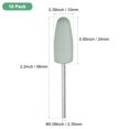 thumbnail image 3 of Uxcell 10-Pack Polishing Bit Buffing Wheel, 0.39 Inch(10mm) Dia Silicone Pointed Polishing Kit Sanding Bits Rotary Tool 800 Grits [Green], 3 of 7