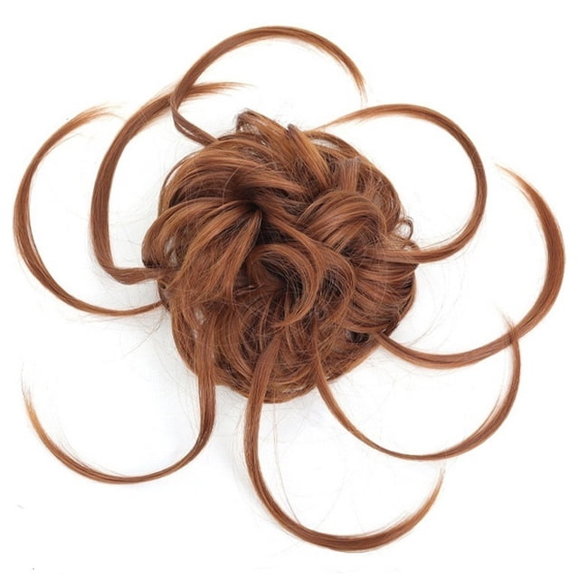 Extensions de Queue de Cheval en Chignon Bouclé avec Bande Élastique Chouchous Longs Synthétiques