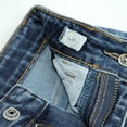 thumbnail image 5 of KIDSCOOL SPACE Girls Jeans, Split Hem with Ral Edges Elastic Waistband Inside High Stretch Denim Flared Pants,Light Blue,6-7 Years, 5 of 6