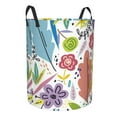 thumbnail image 7 of ZICANCN Colorful Art Floral Illustrations Laundry Basket Organizer, Dirty Clothes Hamper for Bathroom Bedroom Laundry Room, Small Size, 7 of 7