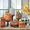 thumbnail image 3 of Expressive Pumpkin Family, Funny Family Pumpkin Decor, Halloween Pumpkins Decor, Resin Freak Halloween Pumpkin Figurines Decorating with Faces, 3 of 4