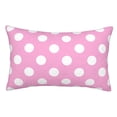 thumbnail image 1 of Fotbe Pink And White Polka Dot Funda de Almohada Decorativa Estilo Occidental, Lujo en Algodón, Fundas para Almohadas King, Cojín Estampado para Decoración del Hogar-16"x24", 1 of 6