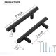 thumbnail image 5 of Ravinte 10 Pack 3" Hole Center Kitchen Cabinet Handles Black Cabinet Pulls Stainless Steel Bar Pulls 5" Overall Length, 5 of 5