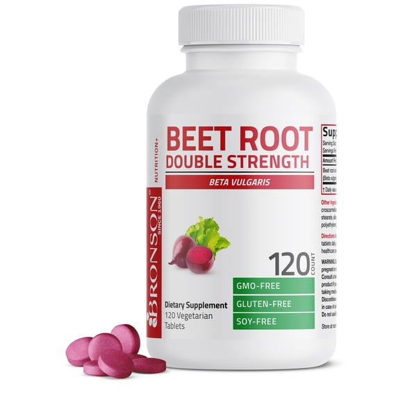 Bronson Beet Root Double Strength, Non-GMO, 120 Vegetarian Tablets