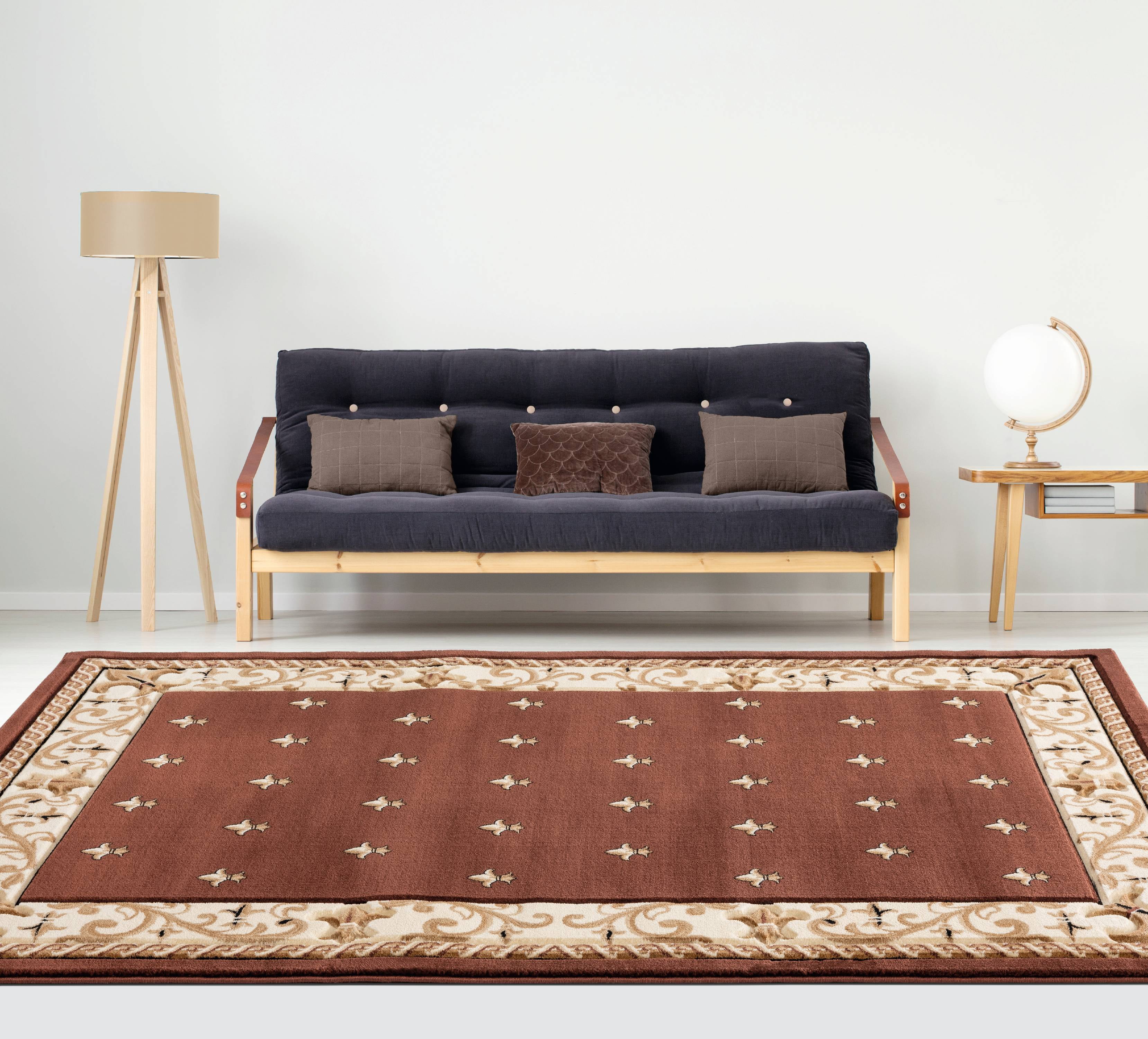 United Weavers Drachma Vesta Transitional Border Accent Rug, Brown, 1'10" x 2'8"