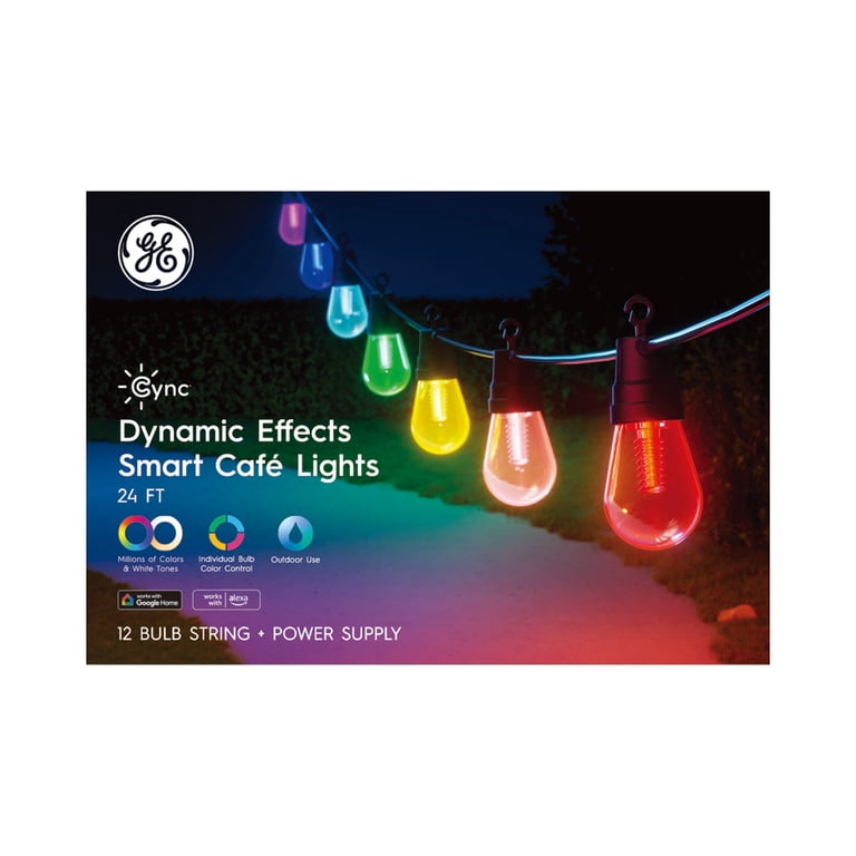GE Cync 24ft Smart Café String Lights, Color-Changing photo 8