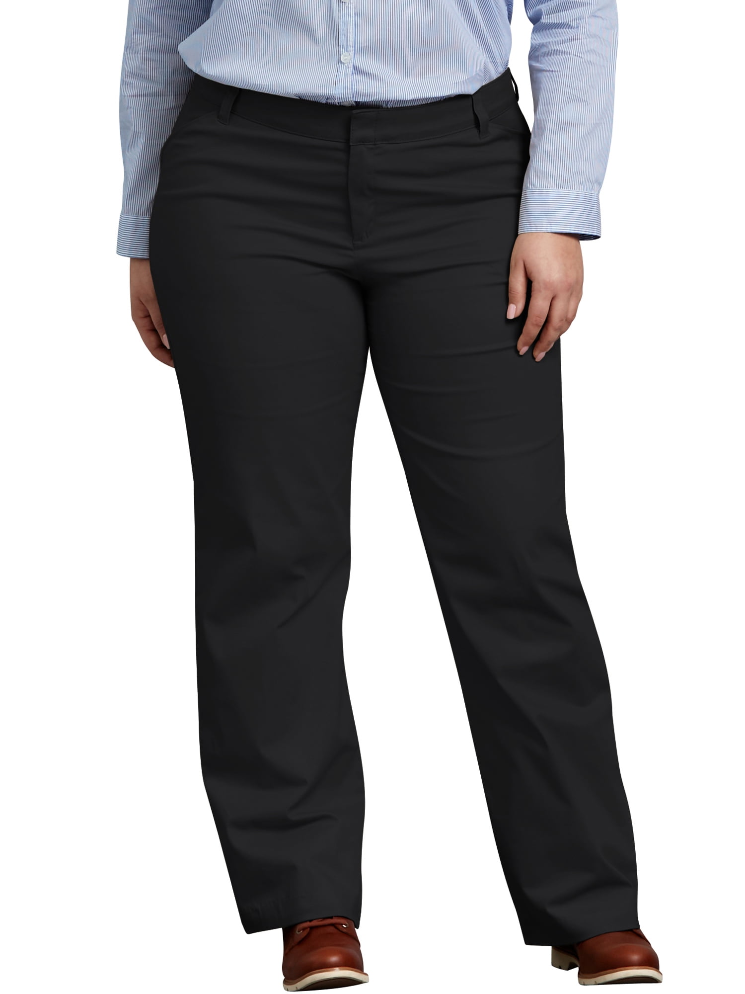 Dickies Women's Plus Size Relaxed Straight Stretch Twill Pant - Walmart.com